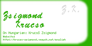 zsigmond krucso business card