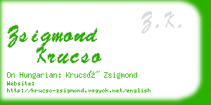 zsigmond krucso business card